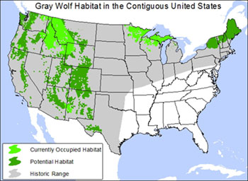Wolves US Habitat