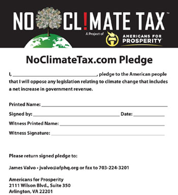 Koch Climate Tax Pledge